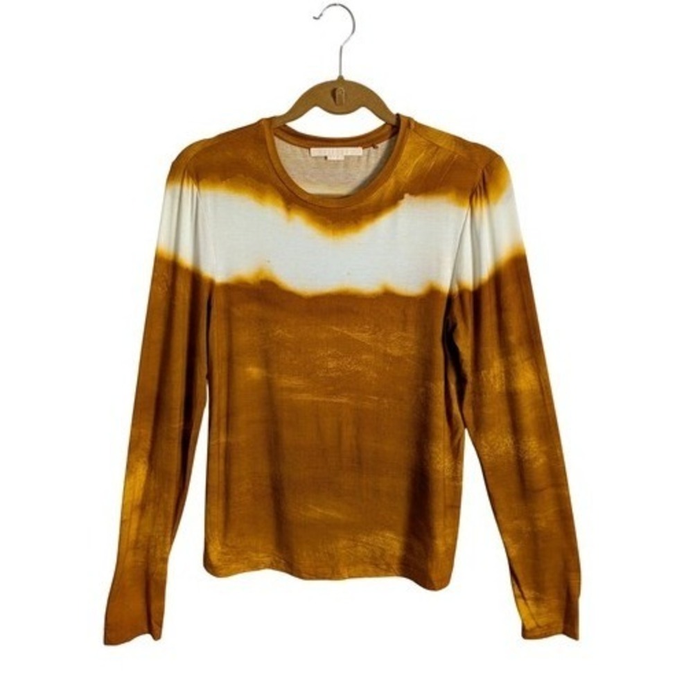 Janson Wu Maximalist Marigold Painted Long Sleeve Jersey Top